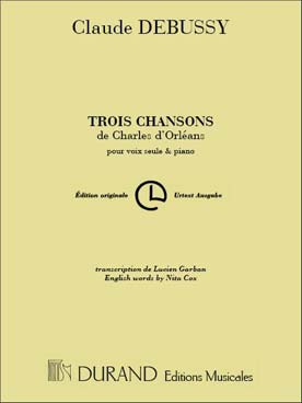 Illustration de Trois chansons de Charles d'Orléans pour voix haute et piano