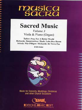 Illustration de SACRED MUSIC - Vol. 3 pour alto et piano (ou orgue) : Tailor, Richards, Bach, Schulz
