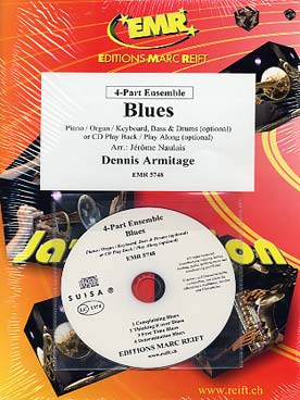 Illustration de 4-PART ENSEMBLE avec piano, percussion et basse en option + CD play-along - Blues