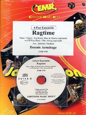 Illustration de 4-PART ENSEMBLE avec piano, percussion et basse en option + CD play-along - Ragtime