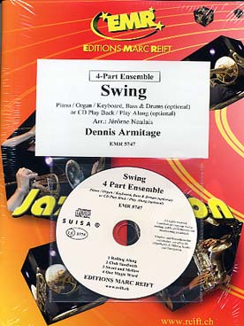 Illustration de 4-PART ENSEMBLE avec piano, percussion et basse en option + CD play-along - Swing