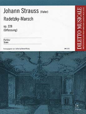 Illustration de Marche de Radetzky op. 228 pour choeur mixte et orchestre - Conducteur