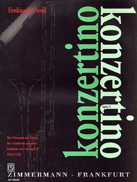 Illustration de Concertino op. 4 pour 4 trombones et piano