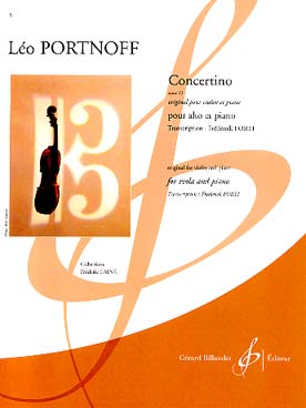 Illustration de Concertino op. 13 pour violon et piano, tr. Forti pour alto et piano