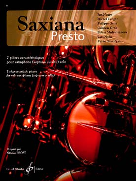 Illustration de SAXIANA PRESTO : 7 pièces caractéristiques pour saxophone alto ou soprano