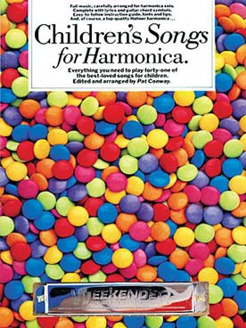Illustration children's songs for harmonica