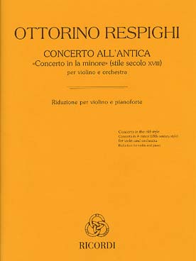 Illustration respighi concerto all'antica