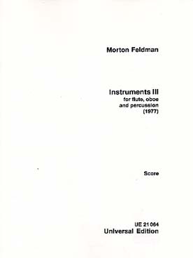 Illustration de Instruments III pour flûte, hautbois et percussion - Conducteur