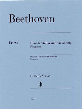 Illustration de Duo pour violon et violoncelle, fragment