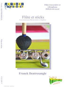 Illustration de Flûte et sticks pour flûte et vibraphone