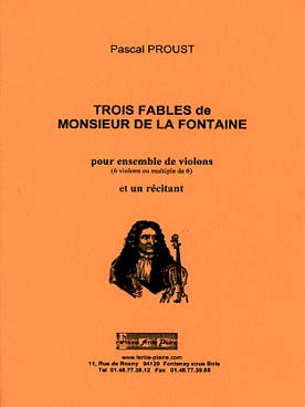 Illustration de 3 Fables de La Fontaine pour ensemble de violons et un récitant