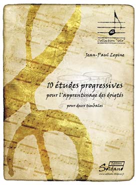 Illustration de 10 Études progressives pour l'apprentissage des doigtés pour 2 timbales