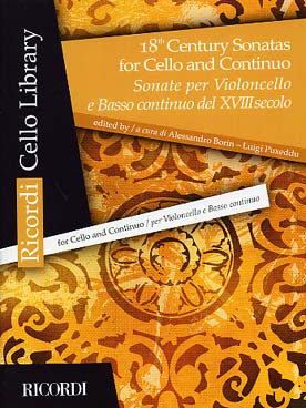 Illustration de 18TH CENTURY SONATAS pour violoncelle et basse continue (tr. Borin/Puxeddu)