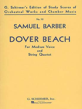Illustration de Dover beach for medium voice and string quartet - Conducteur poche