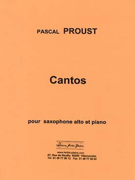 Illustration de Cantos pour saxophone alto et piano 
