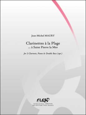 Illustration de Clarinettes à la plage pour duo de  clarinettes, piano et contrebasse (opt)