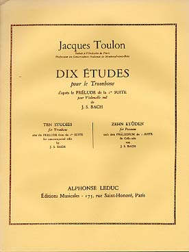 Illustration de 10 Études d'après le prélude de la suite N° 1 de Bach   