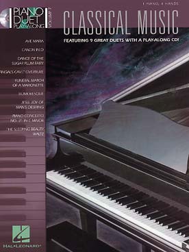 Illustration de PIANO DUET PLAY-ALONG : arrangements pour piano 4 mains ou piano + CD - Vol. 7 : Classical music