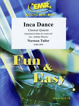 Illustration de Inca Dance, tr. Naulais pour quatuor de clarinettes avec percussion et piano en option