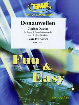 Illustration de Donauwellen, tr. Naulais pour quatuor de clarinettes avec percussion et piano en option