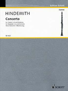 Illustration de Concerto pour clarinette et orchestre, réduction piano