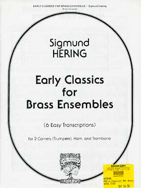 Illustration de Early classics for brass ensembles : 6 easy transcriptions   