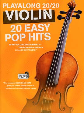 Illustration playalong 20/20 easy pop hits violon