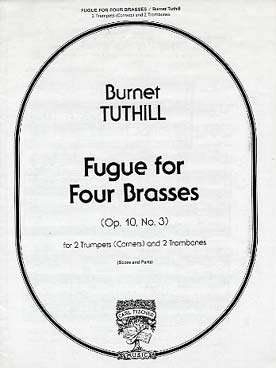 Illustration de Fugue for four brasses op. 10 N° 3 pour 2 trompettes ou cornets et 2 trombones (conducteur et parties)  