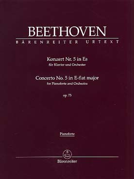 Illustration de Concerto N° 5 op. 73 en mi b M pour piano et orchestre, réd. piano
