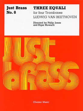 Illustration de JUST BRASS : musique pour 4 trombones (C+P) - N°  8 : BEETHOVEN Three Equali