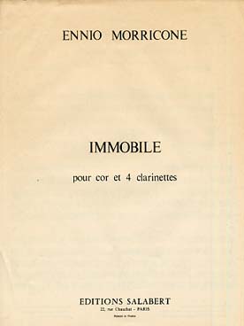 Illustration de Immobile pour cor et 4 clarinettes (conducteur seul)
