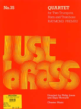 Illustration de JUST BRASS : musique pour quatuor de cuivres (C + P) - N° 35 : PREMRU Quartet  