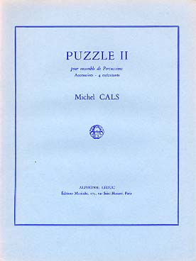 Illustration de Puzzle II pour ensemble de percussions (accessoires) minimum 4 exécutants