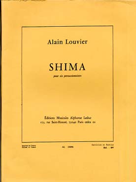 Illustration louvier shima pour 6 percussionnistes