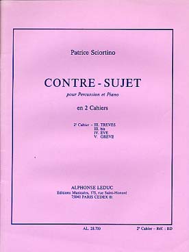 Illustration de Contre-sujet pour percussion et piano - Cahier 2