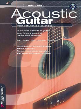 Illustration acoustic guitar + cd