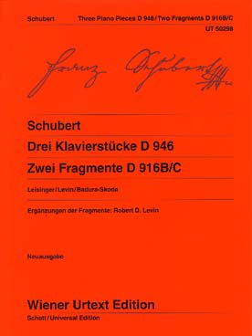 Illustration de 3 Klavierstücke D 946 - 2 Fragmente D 916B/C