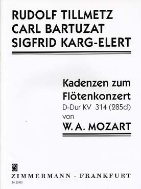 Illustration mozart kadenzen zum flotenkonzert kv 314
