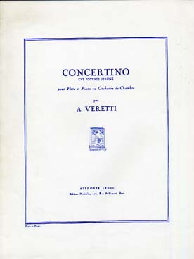 Illustration de Concertino pour flûte et piano ou orchestre de chambre
