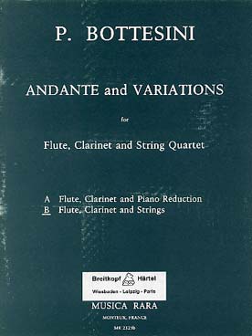 Illustration de Andante et variations pour flûte, clarinette et quatuor à cordes