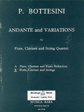 Illustration de Andante et variations pour flûte, clarinette et quatuor à cordes