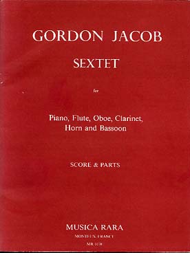 Illustration de Sextuor pour piano, flûte, hautbois,  clarinette, cor et basson