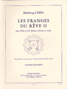 Illustration de Les Franges du rêve II pour flûte en sol, harpe et sextuor à cordes - Parties séparées