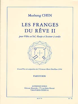 Illustration de Les Franges du rêve II pour flûte en sol, harpe et sextuor à cordes - Conducteur