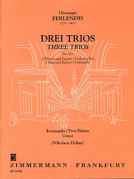 Illustration de 3 Trios pour 2 flûtes et basson (ou violoncelle)