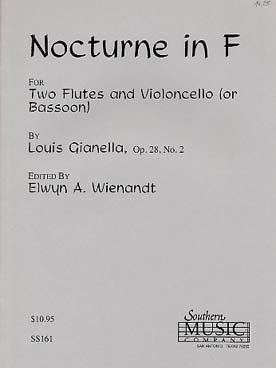 Illustration de Nocturne op. 28/2 en fa M pour 2 flûtes et violoncelle (ou basson)
