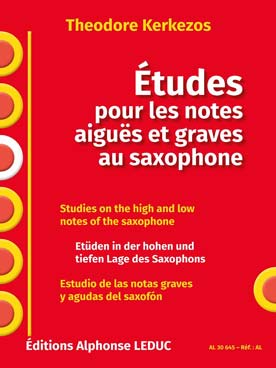 Illustration de Études pour les notes aiguës et graves au saxophone