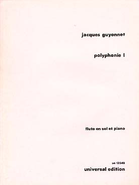 Illustration de Polyphonie I pour flûte en sol et piano    