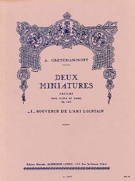 Illustration de 2 Miniatures faciles op. 145 - N° 1 : Souvenir de l'ami lointain   