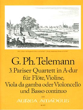 Illustration telemann quartett en la maj twv 43 : a1